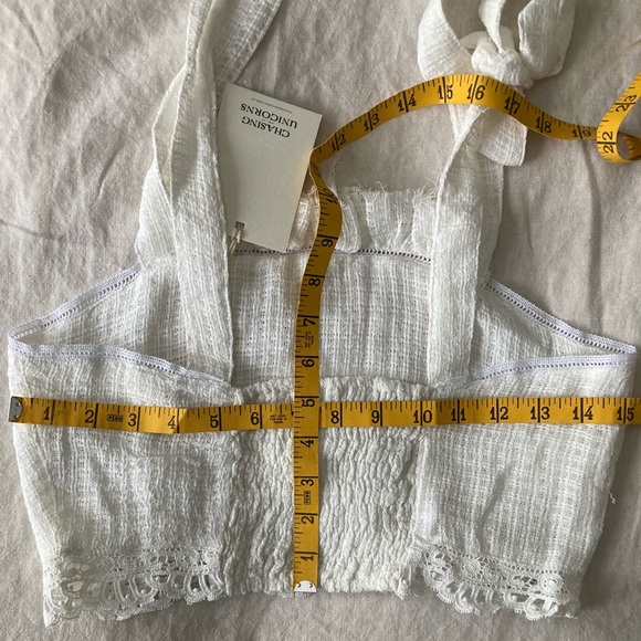 SOLD💫 Chasing Unicorns Precious Angel Embroidered Cropped Camisole sz S - Picture 14 of 15